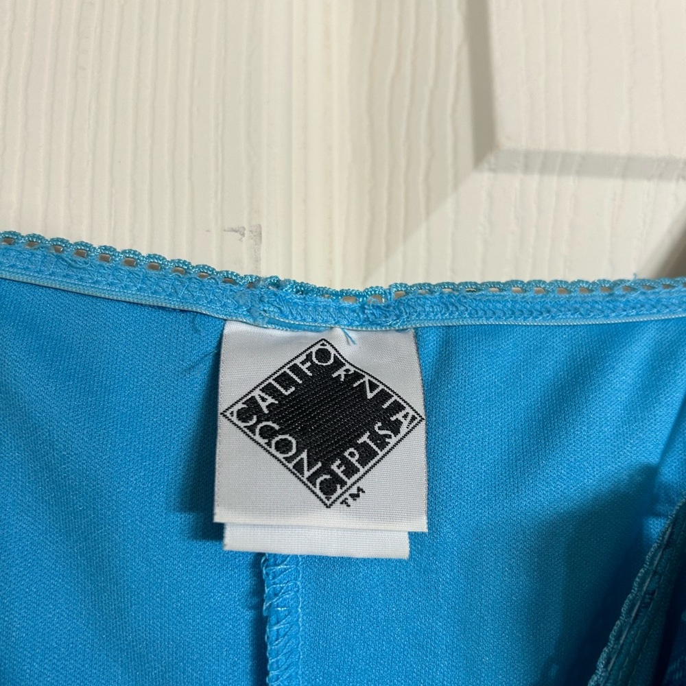 Blue Patterned Mini Dress - Picture 4 of 4